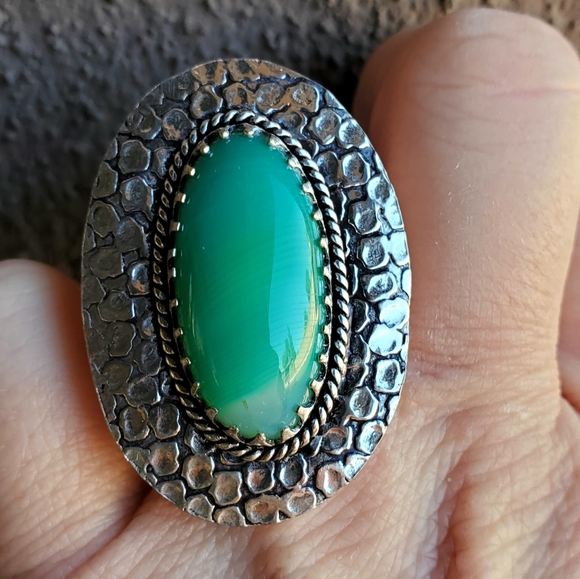 New Huge Botswana Agate 925 Silver Statement Ring. - Picture 9 of 13